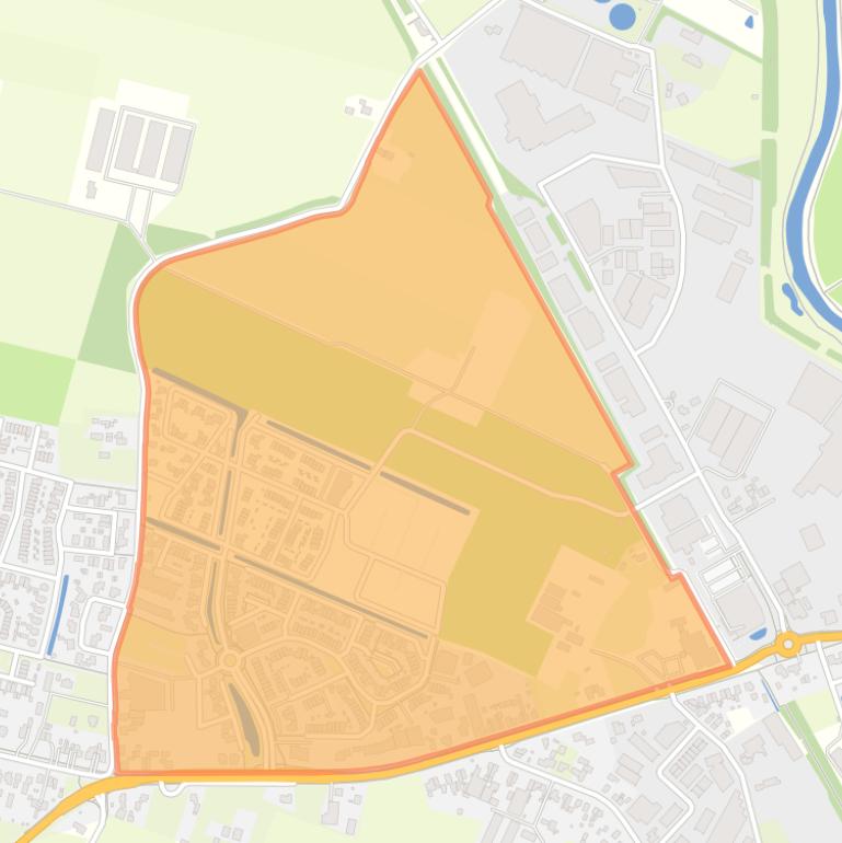 Kaart van de buurt Hoevelaar.