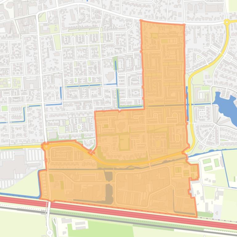 Kaart van de Hoevelaken-Oranjebuurt-Horstbeek.