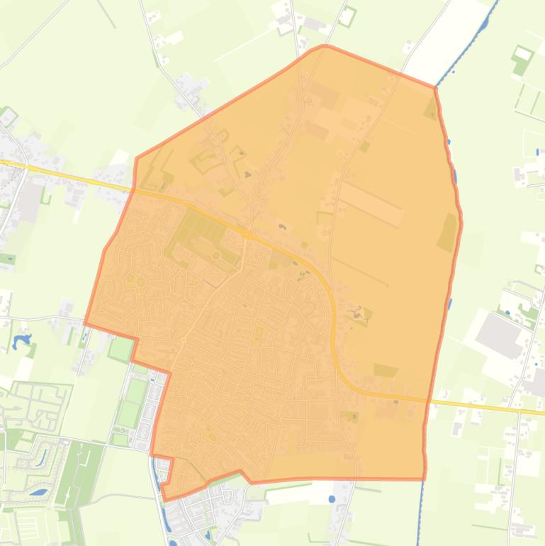 Kaart van de buurt Hoeven.