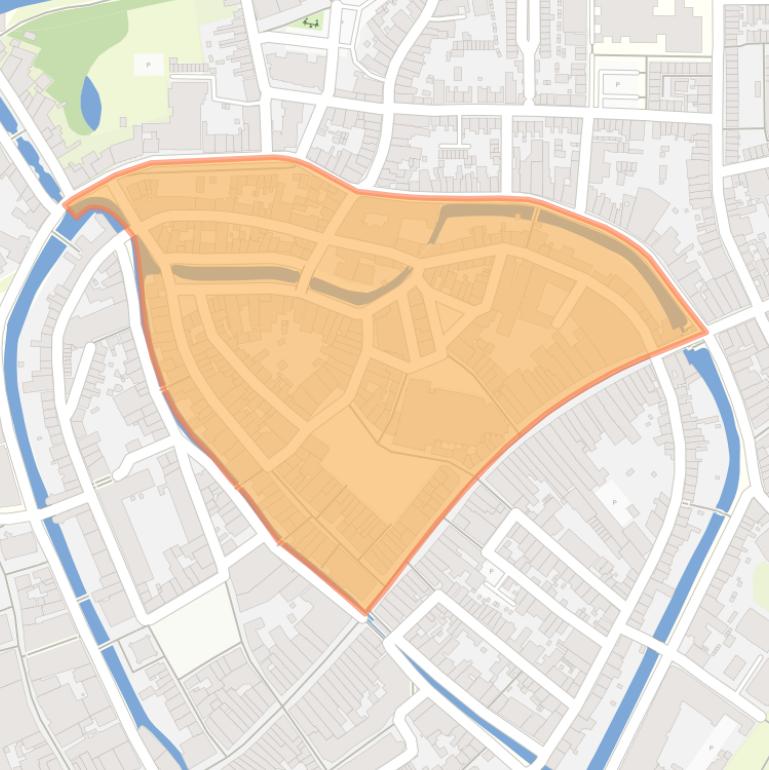 Kaart van de buurt Hof.