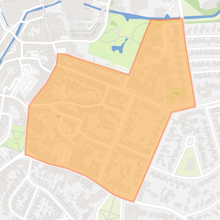 Kaart van de buurt Hofkamp West.