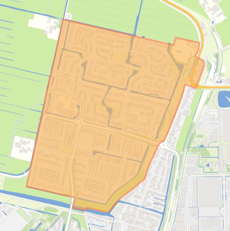 Kaart van de buurt Hofland.