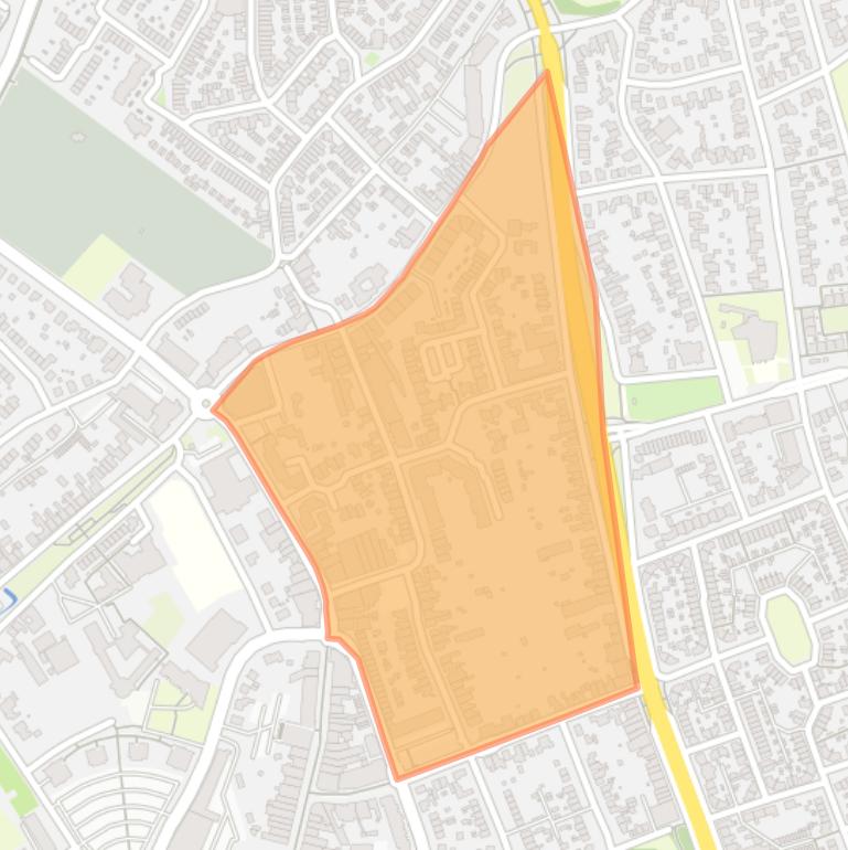 Kaart van de buurt Hofpoel.