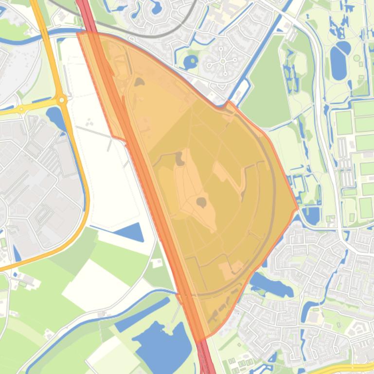 Kaart van de buurt Hoge Landen.