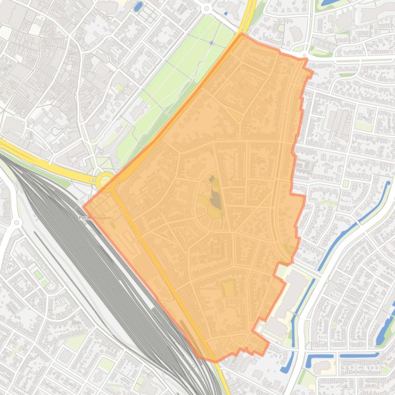 Kaart van de buurt Hogekamp.