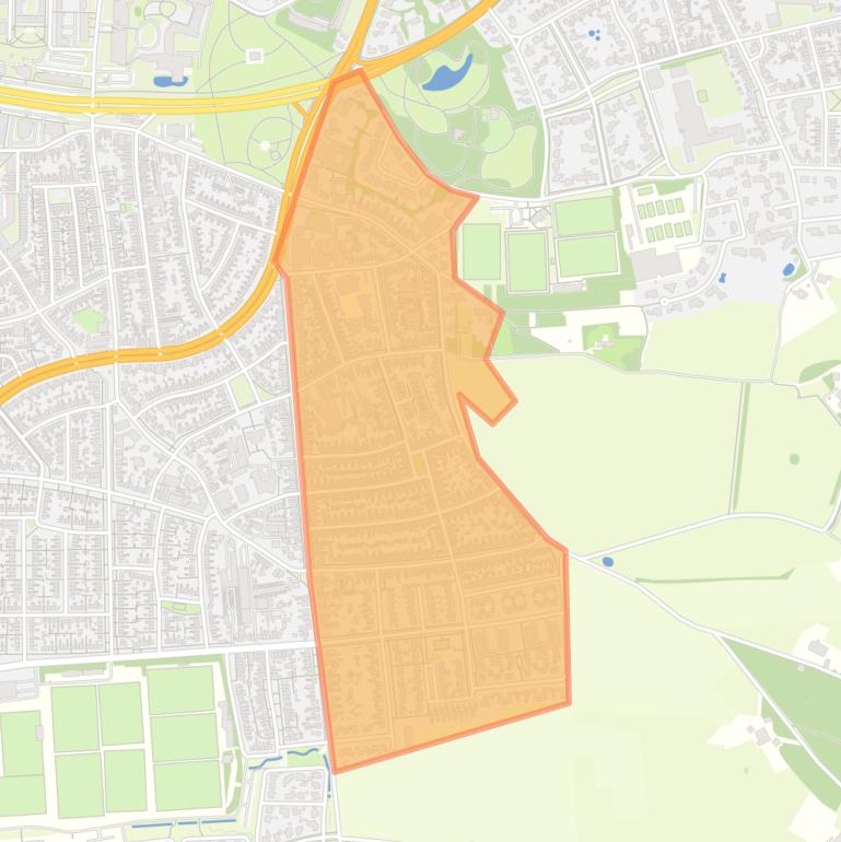 Kaart van de buurt Hogeland-Zuid.