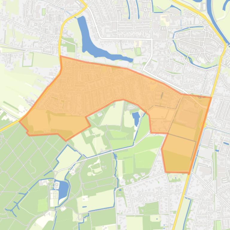 Kaart van de buurt Hogenkamp en omgeving.