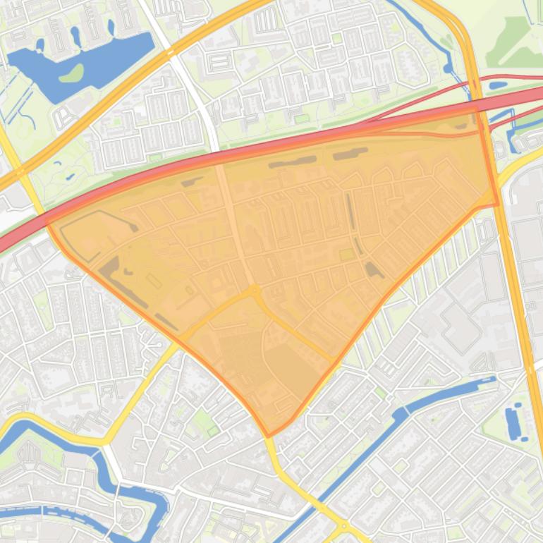 Kaart van de buurt Hogenkamp.