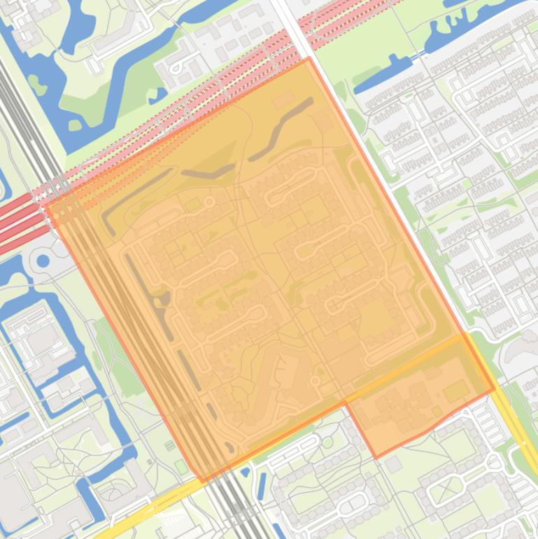 Kaart van de buurt Holendrecht-West.