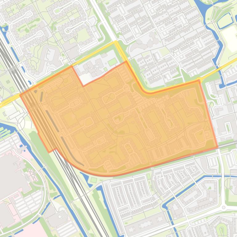 Kaart van de buurt Holendrecht-Zuid.