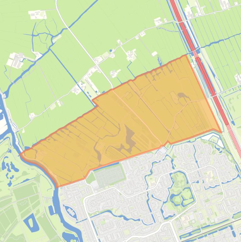 Kaart van de buurt Holierhoekse Polder.