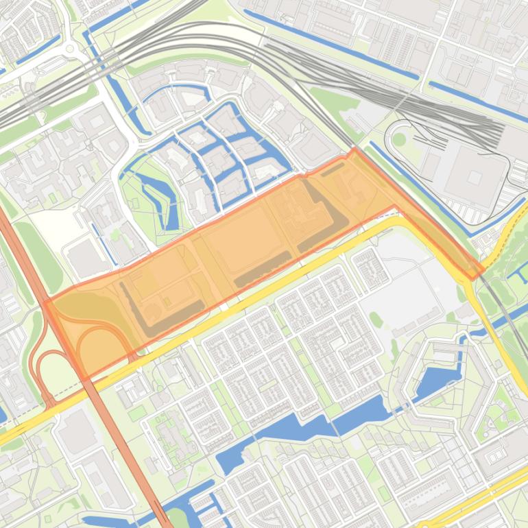 Kaart van de buurt Holland Park Zuid.