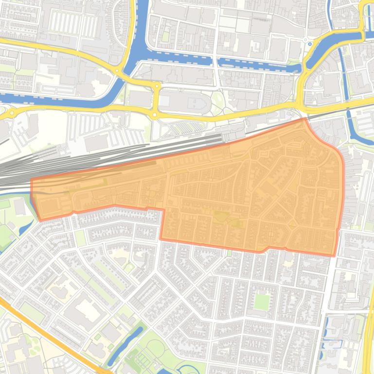 Kaart van de buurt Hollanderwijk.