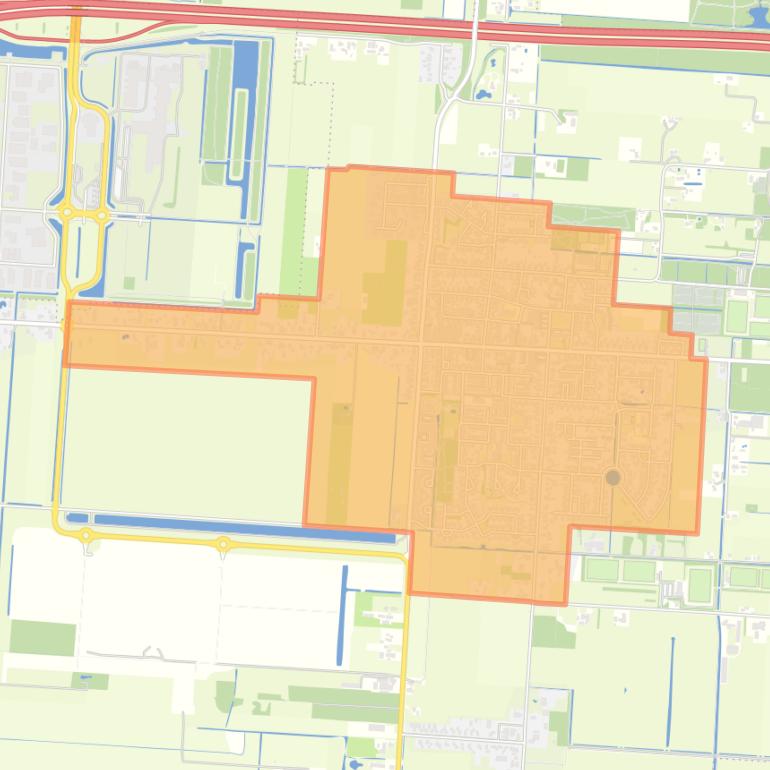 Kaart van de buurt Hollandscheveld kern.