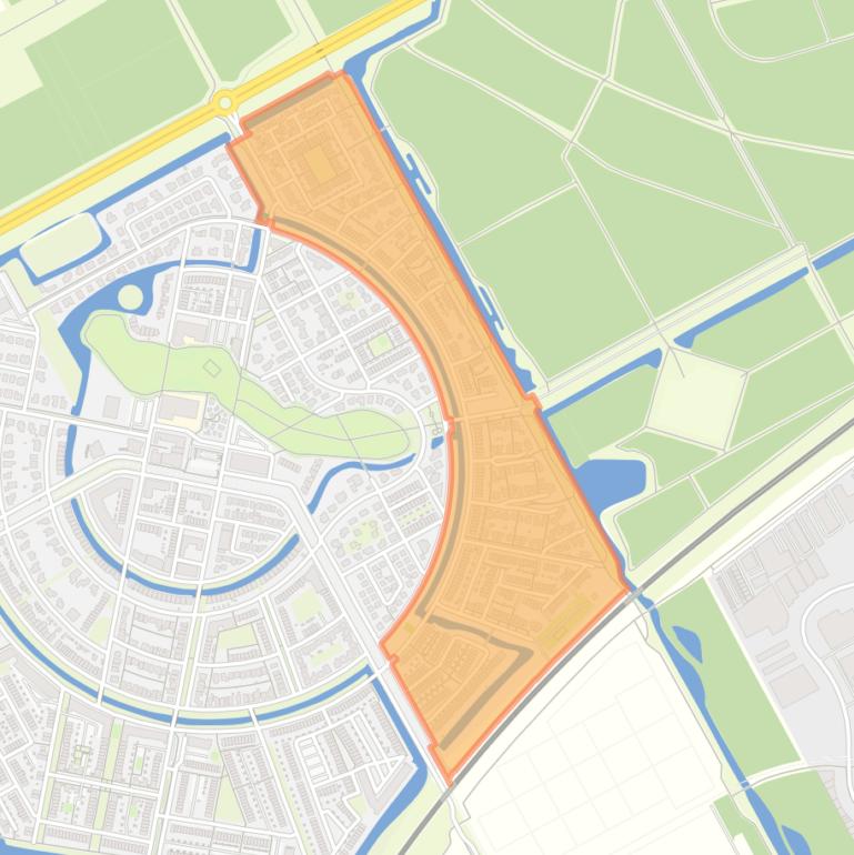 Kaart van de buurt Homeruskwartier Oost.