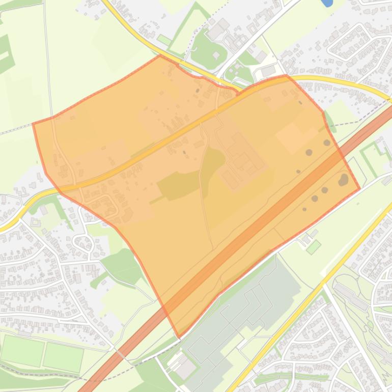 Kaart van de buurt Hommert (gedeeltelijk).