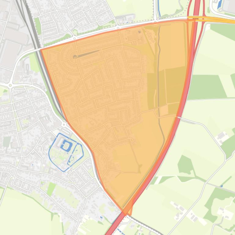 Kaart van de buurt Hondsbroek.