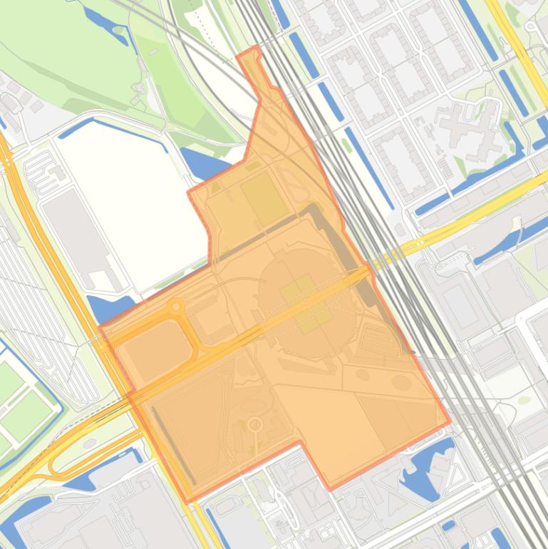 Kaart van de buurt Hoofdcentrum-Zuidoost.