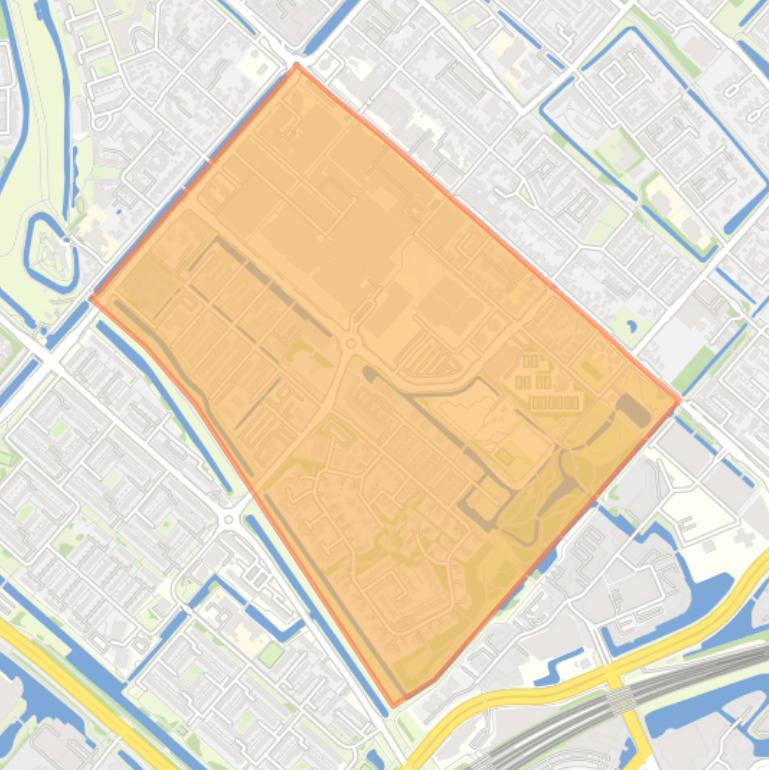 Kaart van de buurt Hoofddorp Centrum Zuid.