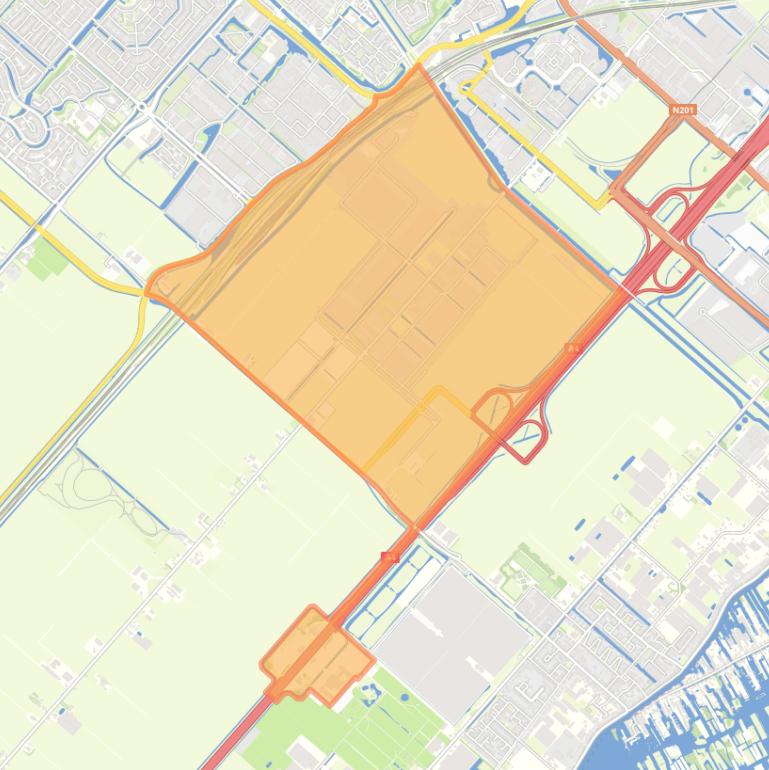 Kaart van de buurt Hoofddorp De Landman.