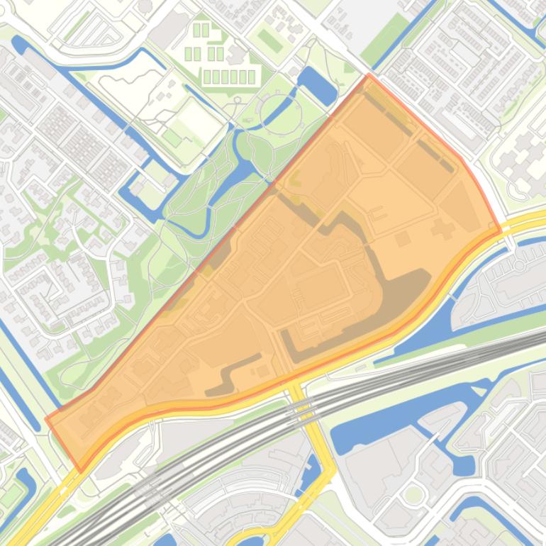 Kaart van de buurt Hoofddorp Hyde Park.