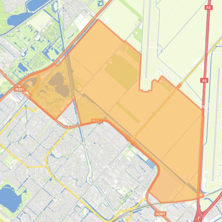 Kaart van de buurt Hoofddorp Omgeving.