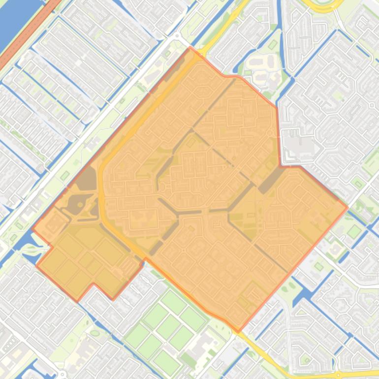 Kaart van de buurt Hoofddorp Overbos Zuid.