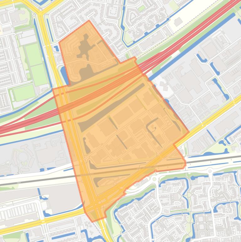 Kaart van de buurt Hoofdweg sector A.