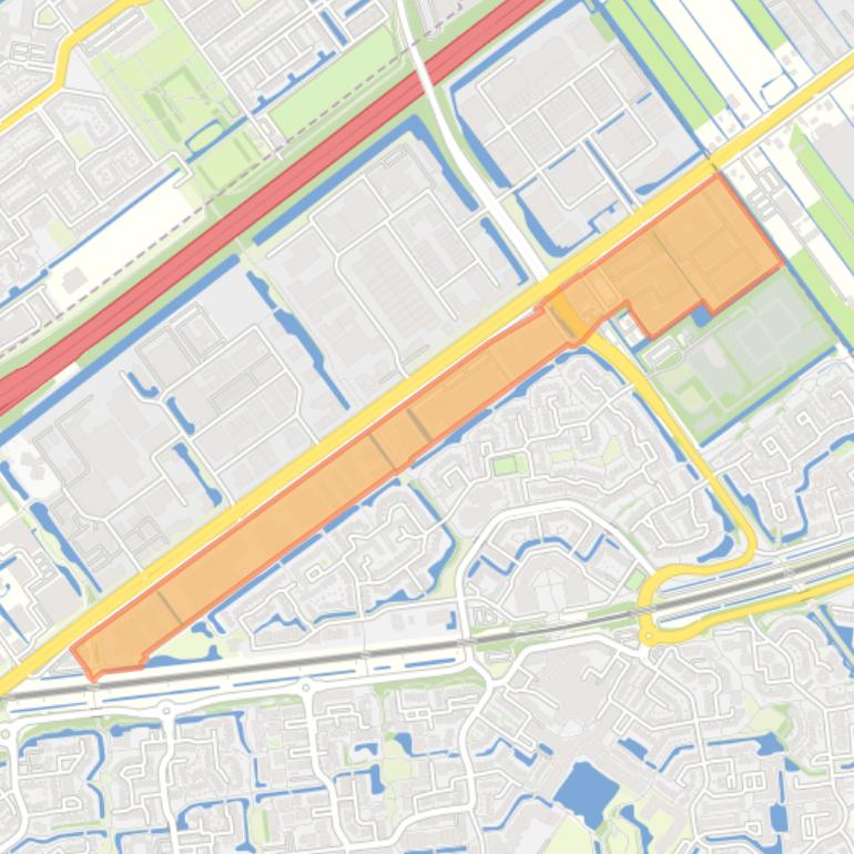 Kaart van de buurt Hoofdweg sector E/F.
