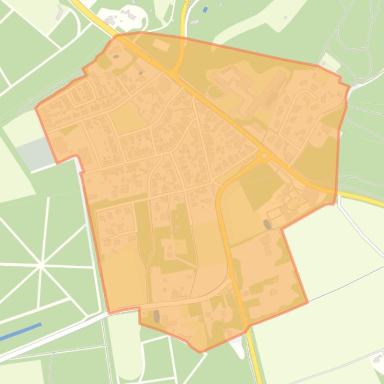 Kaart van de buurt Hoog Berg en Dal.