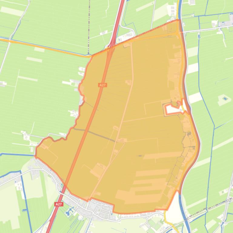 Kaart van de buurt Hoogblokland-Buitengebied-Noord.