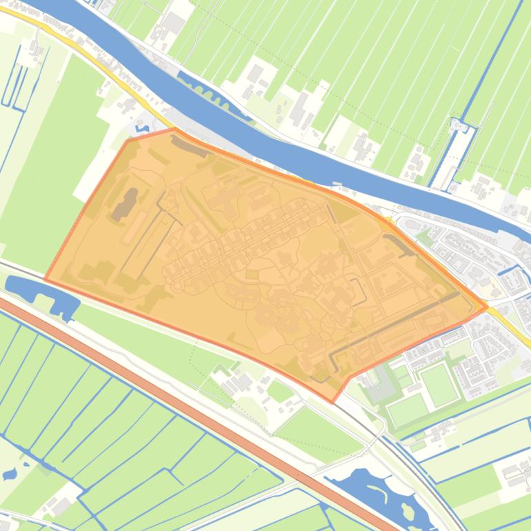 Kaart van de buurt Hooge Burch.