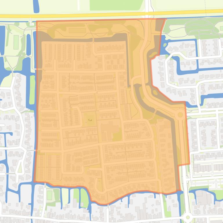 Kaart van de buurt Hooge Sluis.
