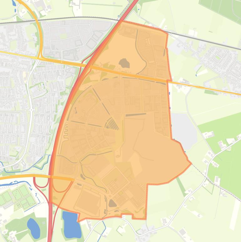 Kaart van de buurt Hoogeind.