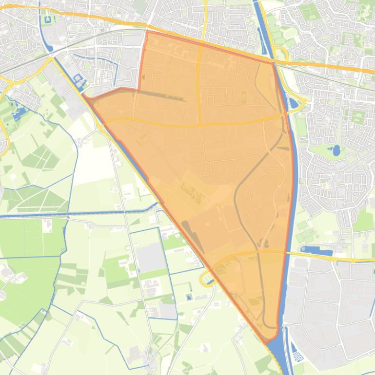 Kaart van de buurt Hoogeind.