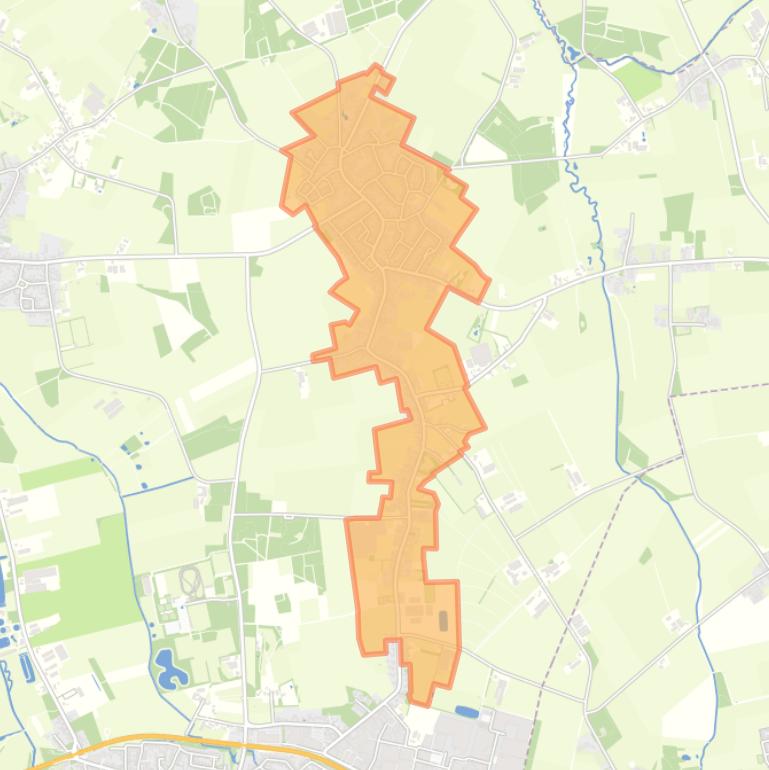 Kaart van de buurt Hoogeloon.