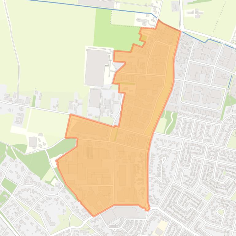 Kaart van de buurt Hoogveld.