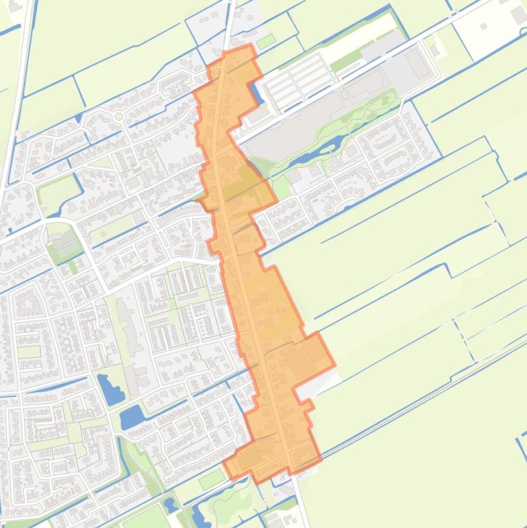 Kaart van de buurt Hoogwoud Lint.