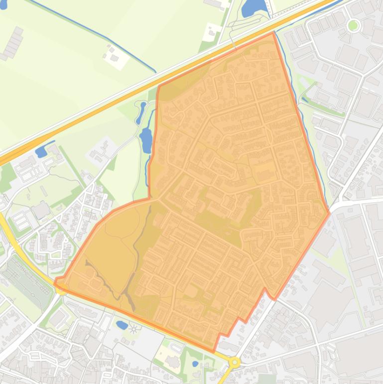 Kaart van de buurt Hooiland.