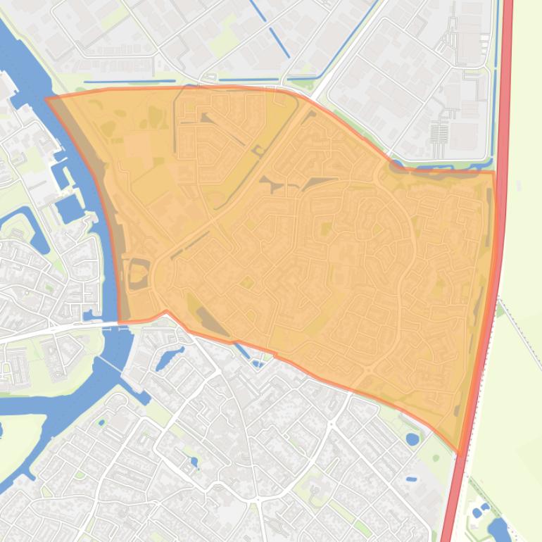 Kaart van de buurt Hooipolder en De Hoeven.