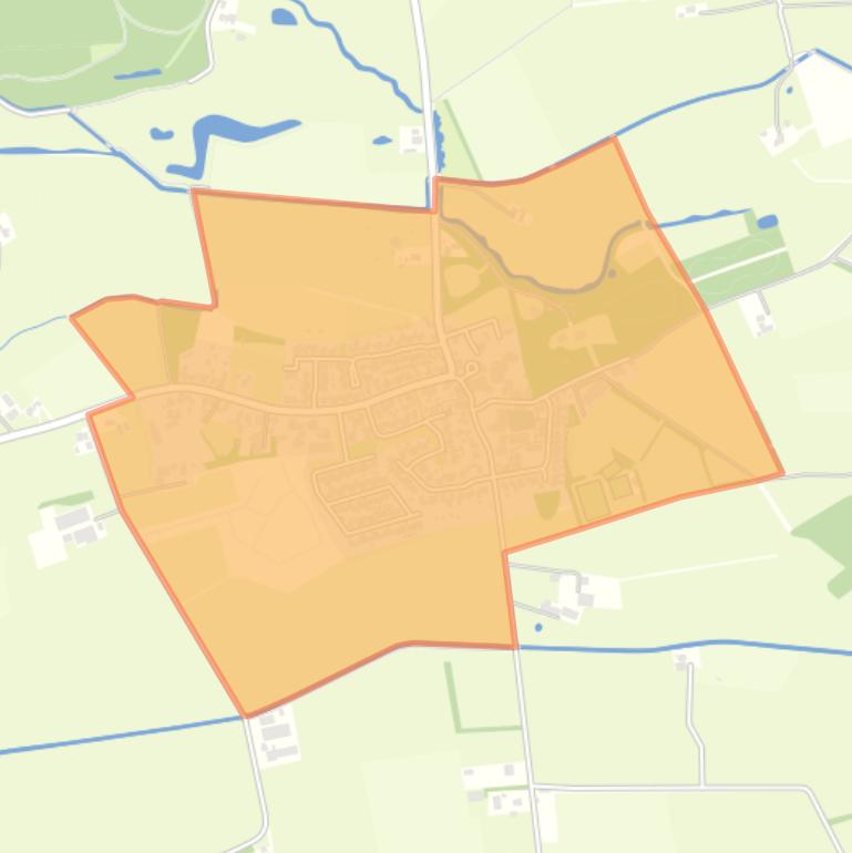 Kaart van de buurt Hoonhorst kern.