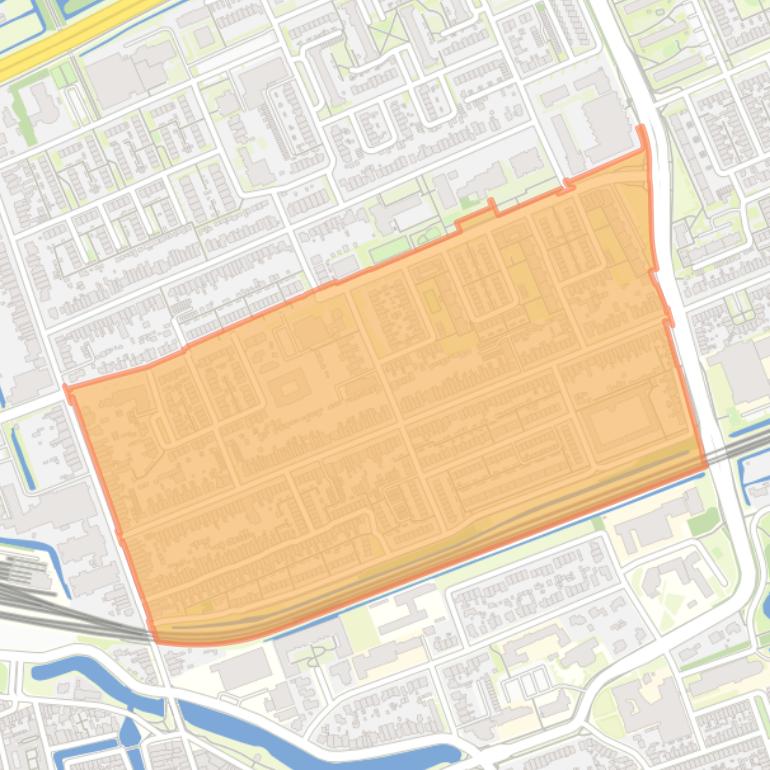 Kaart van de Hoorn Noord - Buurt 12 02.