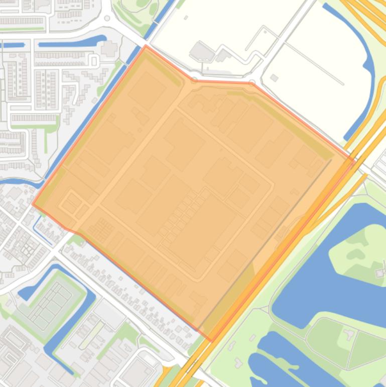 Kaart van de buurt Hoornerhage.