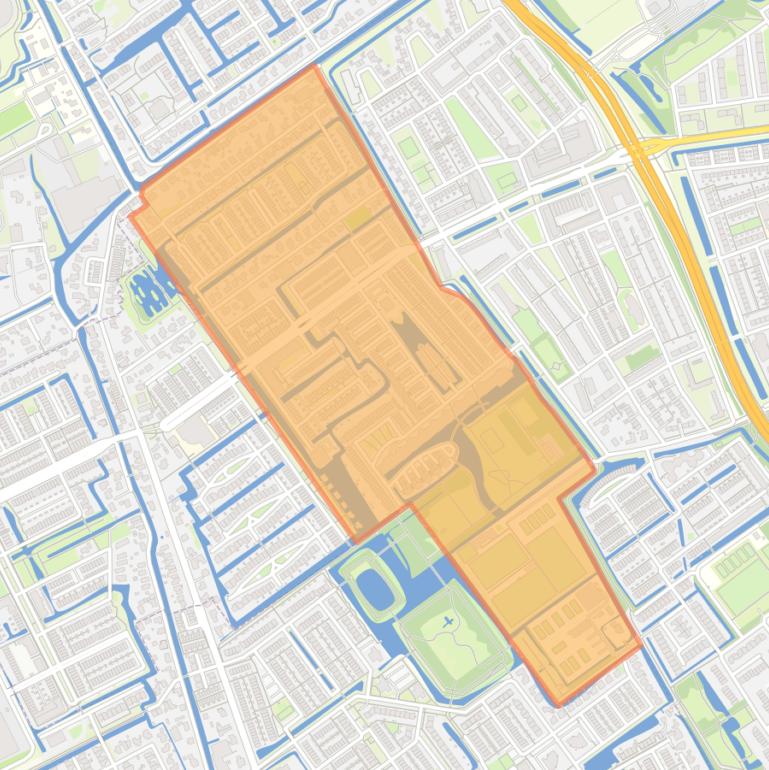 Kaart van de buurt Hoornse Hof.