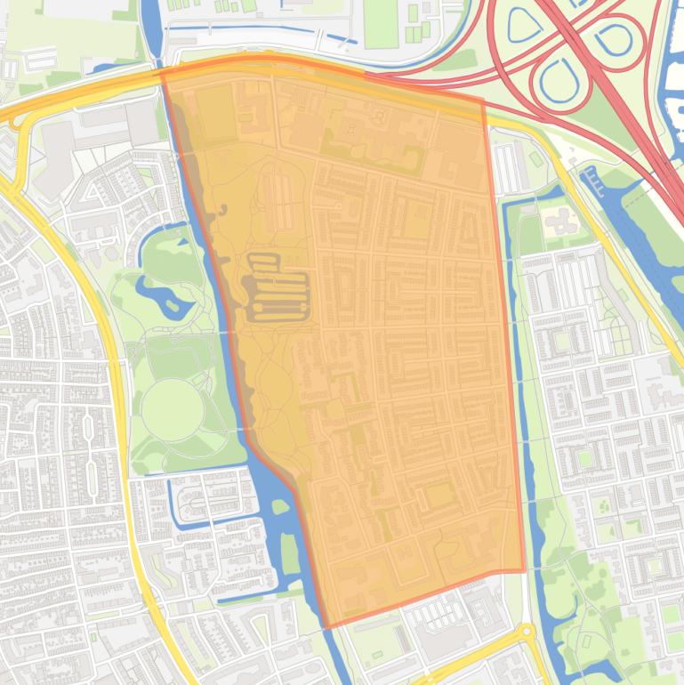 Kaart van de buurt Hoornseveld.