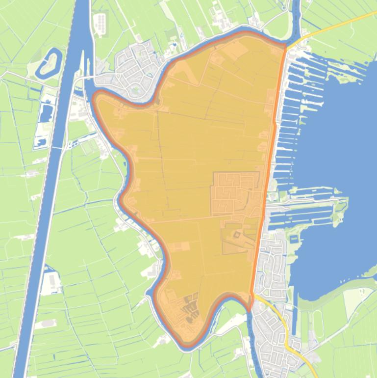 Kaart van de buurt Horn- en Kuijerpolder.