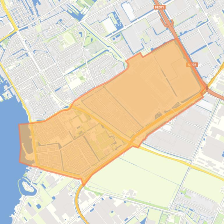 Kaart van de buurt Hornmeer.