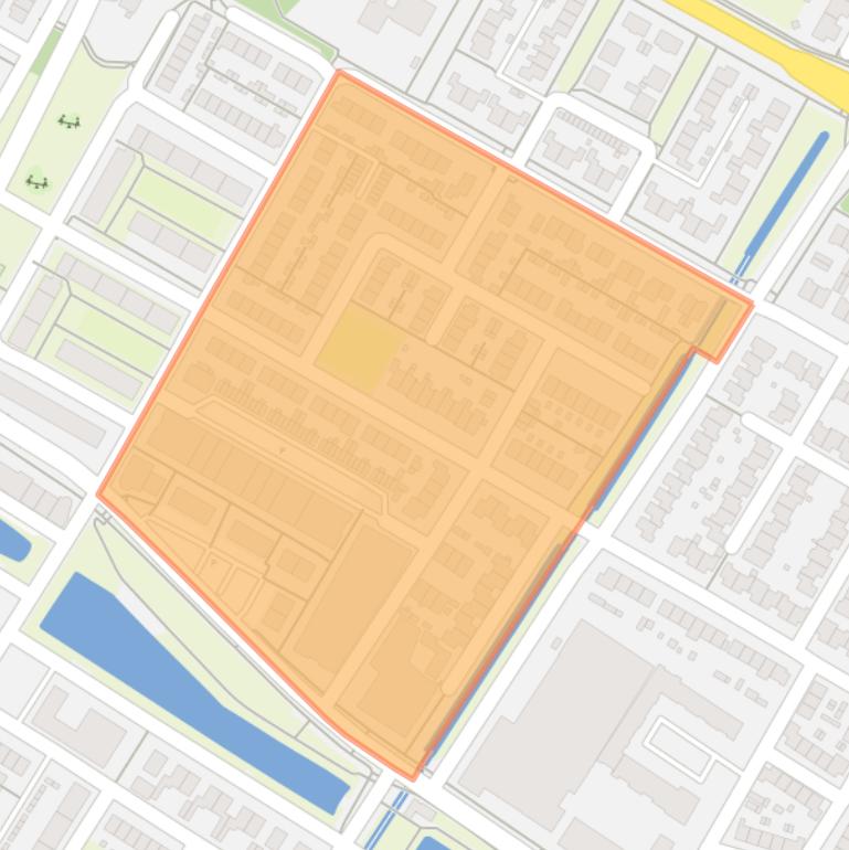 Kaart van de buurt Hoveniersplein - Griend.