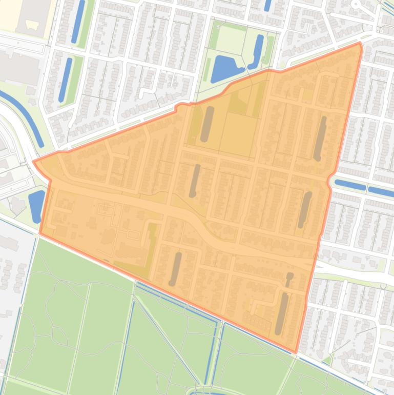 Kaart van de buurt Huibeven Midden.