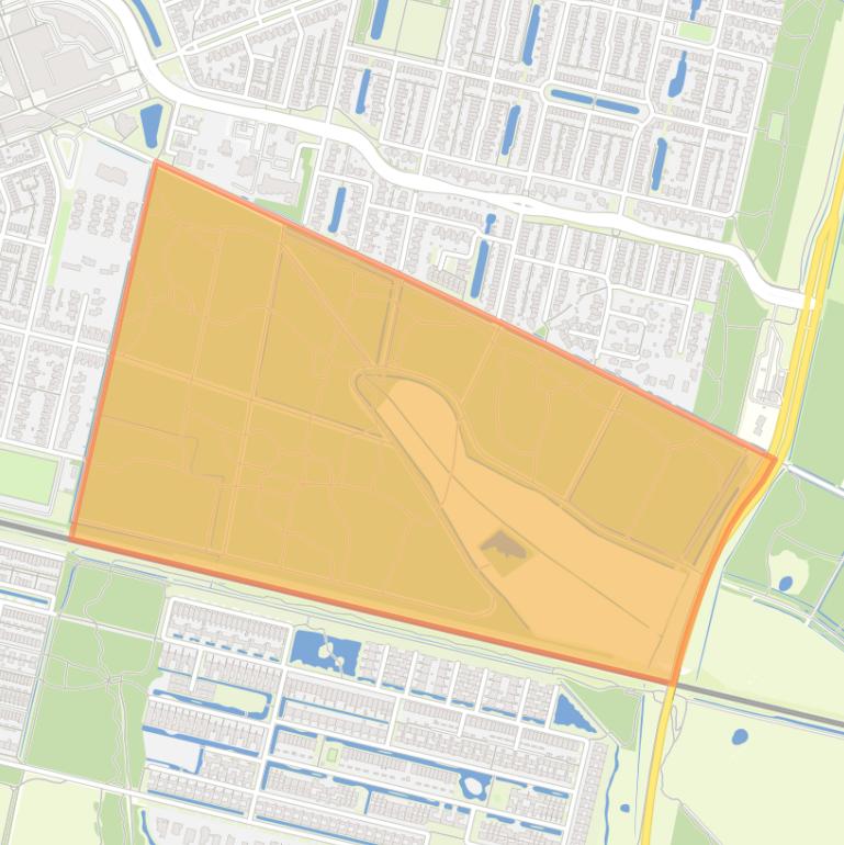 Kaart van de buurt Huibeven Zuid.